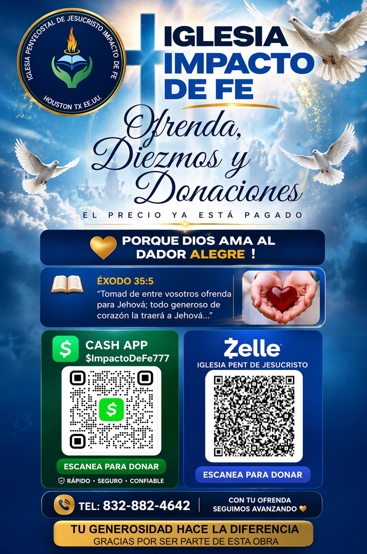 Ofrendas, diezmos y donaciones